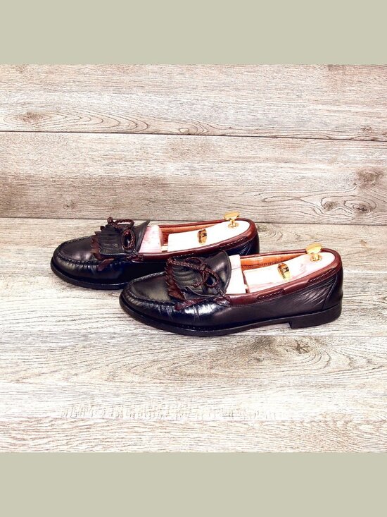 Allen Edmonds WOODSTOCK Loafer 11.5 B Narrow Black/Brown * add $15 new Trees main image 11